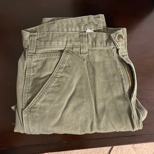 Carhartt Green work pants 34 x 32